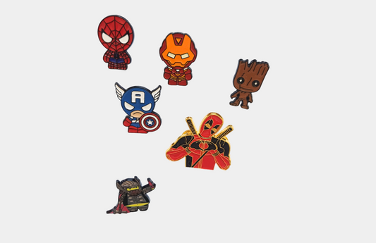 Set 6x Insigne - Marvel